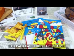 Stampa personalizzata del logo, borsa di carta da asporto, imballaggio fast food per patatine fritte, hamburger