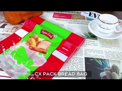 Sacchetti di imballaggio di pane in plastica a prova di grasso stampati su misura con logo