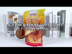 Plastico stratificato su misura progettato sigillato Stand Up Food Bag Self Supporting Zipper Bag