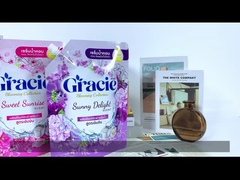 LDPE Doypack detergente per bucato Stand Up Spout Bag Softener Tessuto Tanding Bag Con Spout