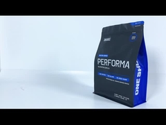 Sacchetti a fondo piatto personalizzati Sacchetti di plastica in polvere di proteine del siero di latte Sacchetto di imballaggio alimentare sanitario con cerniera