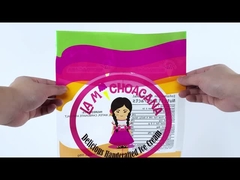 Stampa personalizzata sacchetto di imballaggio di plastica sigillato con finestra trasparente per gelati alimenti surgelati