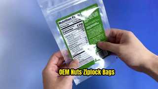 Borse con chiusura a zip personalizzate per noci e frutta secca