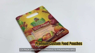 Buste per alimenti personalizzate a fondo piatto con cerniera e maniglia
