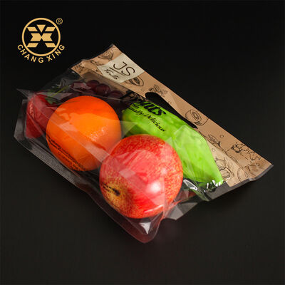 Custom Food Grade Vegetable Bags Plastic Poly Fruit Packaging Bag Resealable Plastic Fresh Fruit Bag