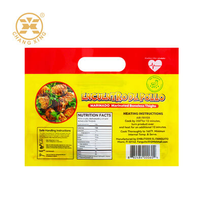 Custom Printed Roasted Chicken Bag Deli Meat Moisture Proof Feature Zipper Plastic Packaging