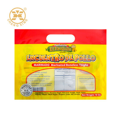 Custom Printed Roasted Chicken Bag Deli Meat Moisture Proof Feature Zipper Plastic Packaging
