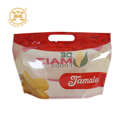 Custom Printing Clear Plastic Packaging Bags For Fresh Vegetable And Fruit Packing / Frozen Food Bag With Slider Zipper