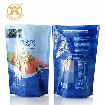 2KG Zipper Frozen Meat Vegetable Packing Bags Stand Up Pouch Bags For Seafood