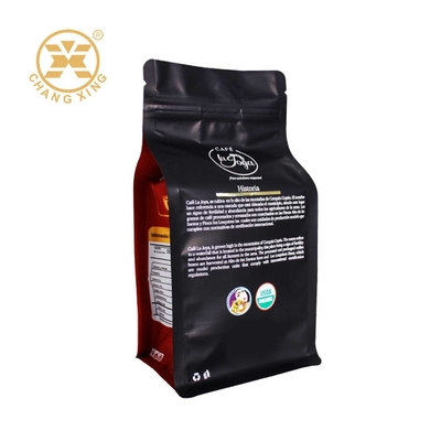 Il fondo del blocco personalizza le borse d'imballaggio del caffè 250g 500g 1000g 1kg con la valvola