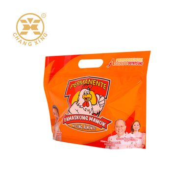 Oem anti nebbia confezione di pollo arrosto stand up sacchetto con manico