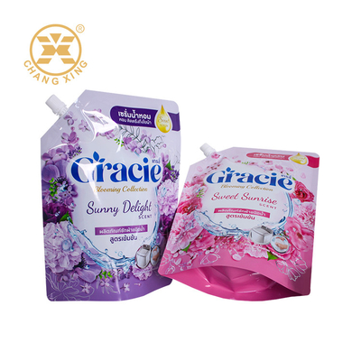 LDPE Doypack detergente per bucato Stand Up Spout Bag Softener Tessuto Tanding Bag Con Spout