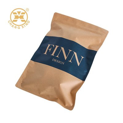 Sacchetto con cerniera eco-compatibile con sacchetti di caffè in carta kraft stampati su misura con serratura a cerniera a valvola