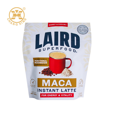 Stampa su misura Proteine Latte in polvere Caffè Fagioli Sacchetto di imballaggio di plastica Zipper Sacchetto di imballaggio