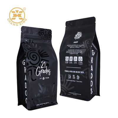 15oz a prova d'umidità Sacchetti da caffè a fondo piatto Sacchetti a cerniera in piedi adatti per tè 250g 500g 1kg