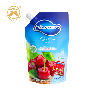 500ml 1L Sapone Liquido Spugno Borsa Detergente Borsa di imballaggio Borsa di imballaggio per disinfettanti per mani liquidi stampati su misura Con Spugno