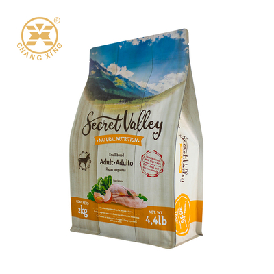 2 kg di plastica su misura sacchetti a fondo piatto sacchetti di pollo sacchetti di carne con cerniera
