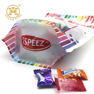 Sacchetti per imballaggio caramelle per alimenti con stampa digitale a basso MOQ, logo personalizzato stampato, chiusura a zip, sacchetti stand-up per caramelle