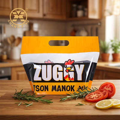 Al dettaglio sacchetti di pollo stampati su misura fornitori di imballaggi lechon manok OEM sacchetti di plastica per imballaggi di pollo arrosto