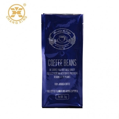 la confezione sotto vuoto di Bean Packaging Bags With Valve del caffè blu lucido 0.5kg insacca per il seme di cacao torrefatto alimento