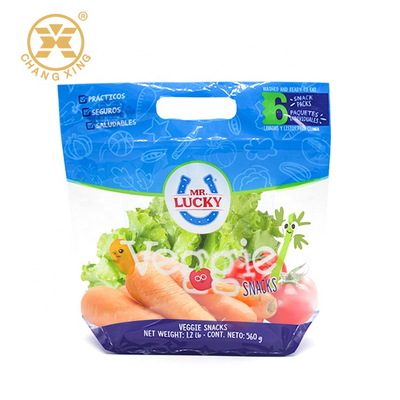 Il rilascio di plastica dell'aria della vaiolatura di BOPP sta sul sacchetto con le borse di verdure della frutta della chiusura lampo