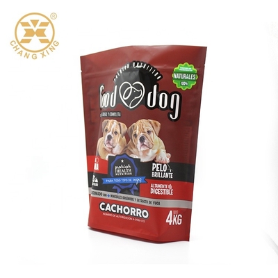 Stia sul sacchetto risigillabile dell'alimento per animali domestici dell'OEM del sacchetto 1kg 2kg 4kgs con la chiusura lampo di plastica richiudibile