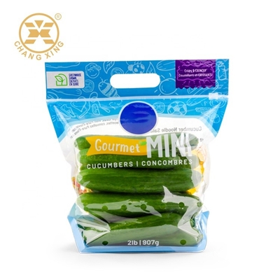 L'imballaggio di verdure perforato della chiusura lampo insacca il supporto risigillabile 1kg sul sacchetto