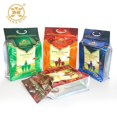 la borsa d'imballaggio laminata di plastica del riso di 1kg 2kg 5kg 10kg su misura accetta
