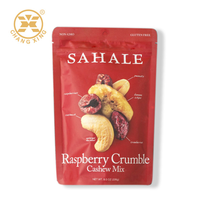 128g 4oz 6oz sacchetti di plastica film a rotolo di noci sacchetto di imballaggio alimentare sacchetto di imballaggio di noci per snack