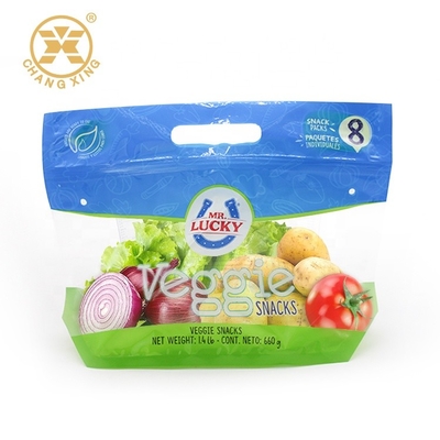 Di CPP dell'ANIMALE DOMESTICO di Eco del supporto sacchetti di plastica amichevoli dei sacchetti su per le verdure d'imballaggio con i fori