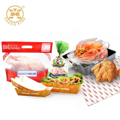 Elimini ad alimento la resistenza al calore d'imballaggio del pollo arrosto trasparente sacchetto di nylon con la chiusura lampo