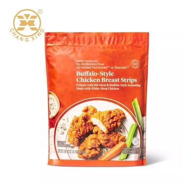 Il lato tre ha sigillato il pollo arrosto di BOPP che imballa il seno del ODM spoglia la serratura Mylar dello zip insacca