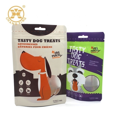 L'imballaggio diritto dell'alimento per animali domestici della chiusura lampo VMPET insacca i sacchetti di plastica della serratura dello zip del pacchetto di Doy con la finestra
